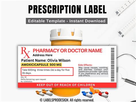 prescription label template|prescription label template microsoft word.